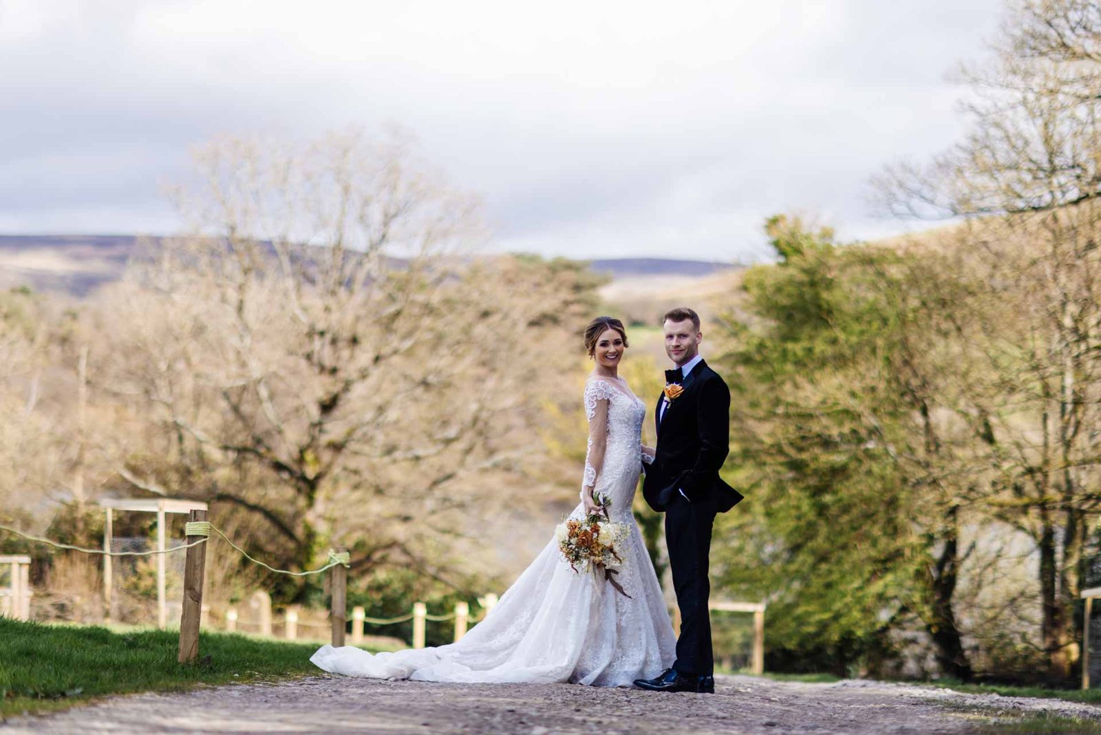 wyresdale park groom bride portraits 